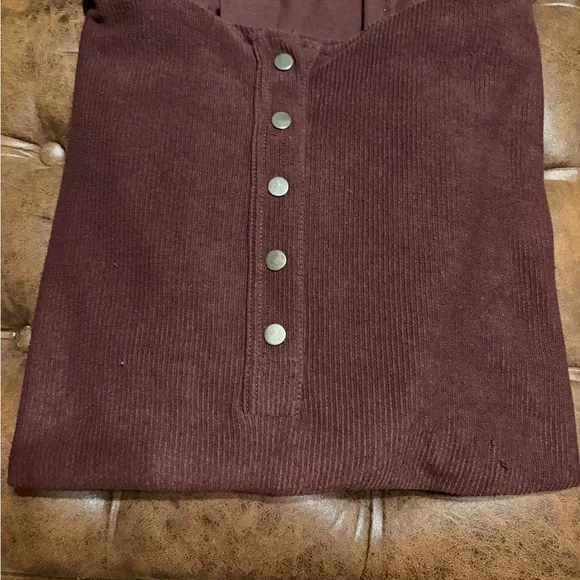 Maurices Burgundy Button-Up Hoodie - Picture 2 of 5